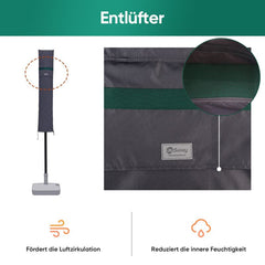 Sekey 136 x 27/35.5 cm protective cover for 200 cm parasol, made of polyester fabric