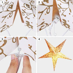 Salcar 60 cm LED Papierstern zum Aufhängen