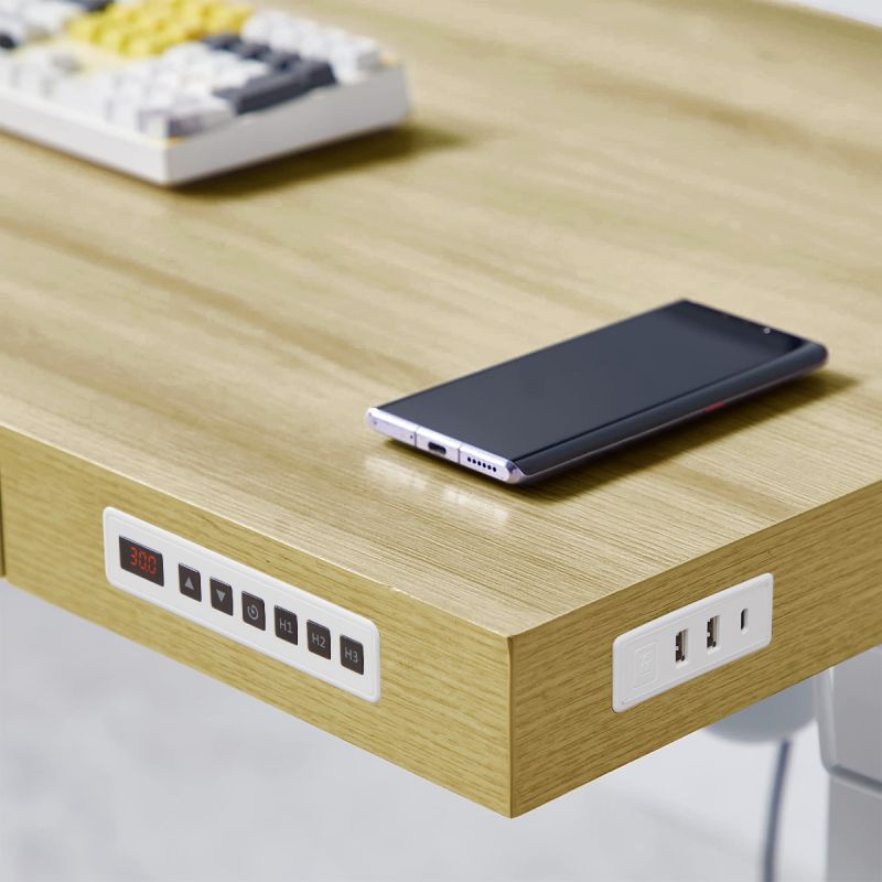 KOWO 120 cm Electric Height Adjustable Desk with Drawers and Wireless Charging, Mobilo