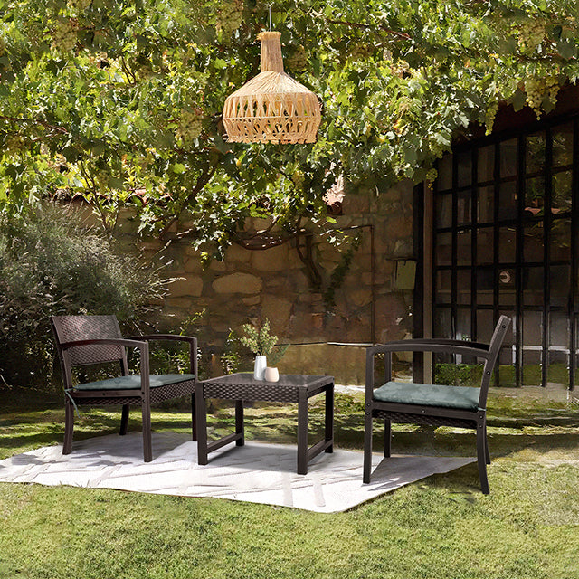 Sekey 3-piece garden furniture set, 2 garden chairs and garden table