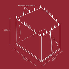 Sekey Moskitonetz für 300 x 300 cm Pavillon