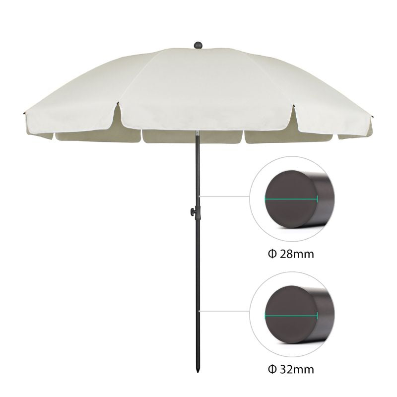 Sekey parasol 240cm with protective cover, UPF25+