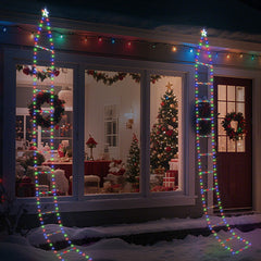 SALCAR LED Weihnachts Leiter Lichterkette 3 m, 260 LEDs, Warmweiß & Bunt, 9 Modi, Timer & Memory, IP44 Wasserdicht, Weihnachtsbeleuchtung für Innen & Außen