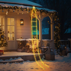 SALCAR LED Weihnachts Leiter Lichterkette 3 m, 260 LEDs, Warmweiß & Bunt, 9 Modi, Timer & Memory, IP44 Wasserdicht, Weihnachtsbeleuchtung für Innen & Außen