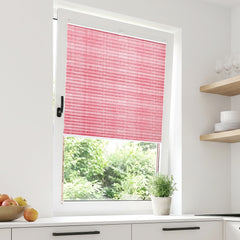 Sekey Plissee ohne Bohren – Lichtschutz Rollo Klemmfix aus Vliesstoff für Fenster & Türen, Rosa