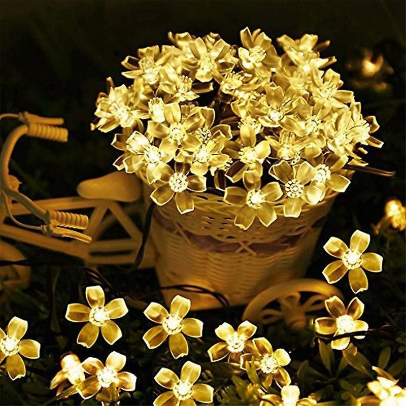 Salcar 5 m LED solar flower fairy lights, 20 LEDs