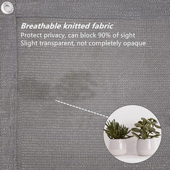 Sekey Balkon Sichtschutz, HDPE 220 g/m², halbtransparent, wind- und UV-beständig, wetterfest, mit Ösen, Nylon-Kabelbindern und Kordel, anthrazit Sekey
