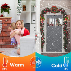 Sekey Magnetischer Thermo-Türvorhang mit Sichtfenster – Kälteschutz & Wärmeschutz, selbstklebend, winddicht, energieeffizient