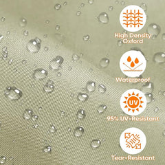 Sekey Balkon Sichtschutz Taupe – Wasserdichte Oxford Balkonabdeckung mit Nylon-Kabelbindern, UV-beständig, Blickdicht & Windschutz, Rostfreie Ösen, Einfach zu Installieren Sekey