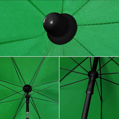 Sekey Sonnenschirm Ø180 cm mit UPF50+ – windstabiler Strand- & Balkonschirm mit Neigefunktion, wasserdicht, inkl. Schutzhülle, GRS-recycelter Bezug