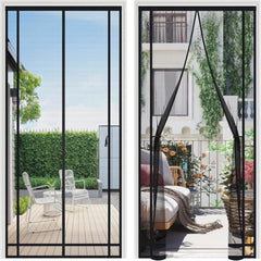 Sekey Magnet Fliegengitter für Balkontür – Zuschneidbar, Insektenschutz ohne Bohren, mit 4 cm Klettband & Doppelnähten, Schwarz – Ideal für Balkon, Terrasse & Schlafzimmer