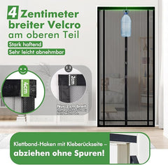Sekey Magnetic Fly Screen for Balcony Doors – Self-Adhesive Insect Protection without Drilling, Cuttable &amp; Versatile (Black)