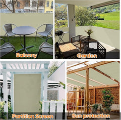 Sekey Balkon Sichtschutz Taupe – Wasserdichte Oxford Balkonabdeckung mit Nylon-Kabelbindern, UV-beständig, Blickdicht & Windschutz, Rostfreie Ösen, Einfach zu Installieren Sekey