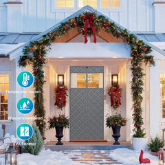 Sekey Magnetischer Thermo-Türvorhang mit Sichtfenster – Kälteschutz & Wärmeschutz, selbstklebend, winddicht, energieeffizient