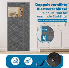Sekey Magnetischer Thermo-Türvorhang mit seitlicher Öffnung – Wärmeschutz & Kälteschutz, winddicht, selbstklebend, für Balkon & Wohnzimmer