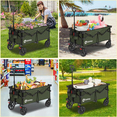Sekey 120L /135 Foldable Handcart with Brakes Handcart Off-Road Tires