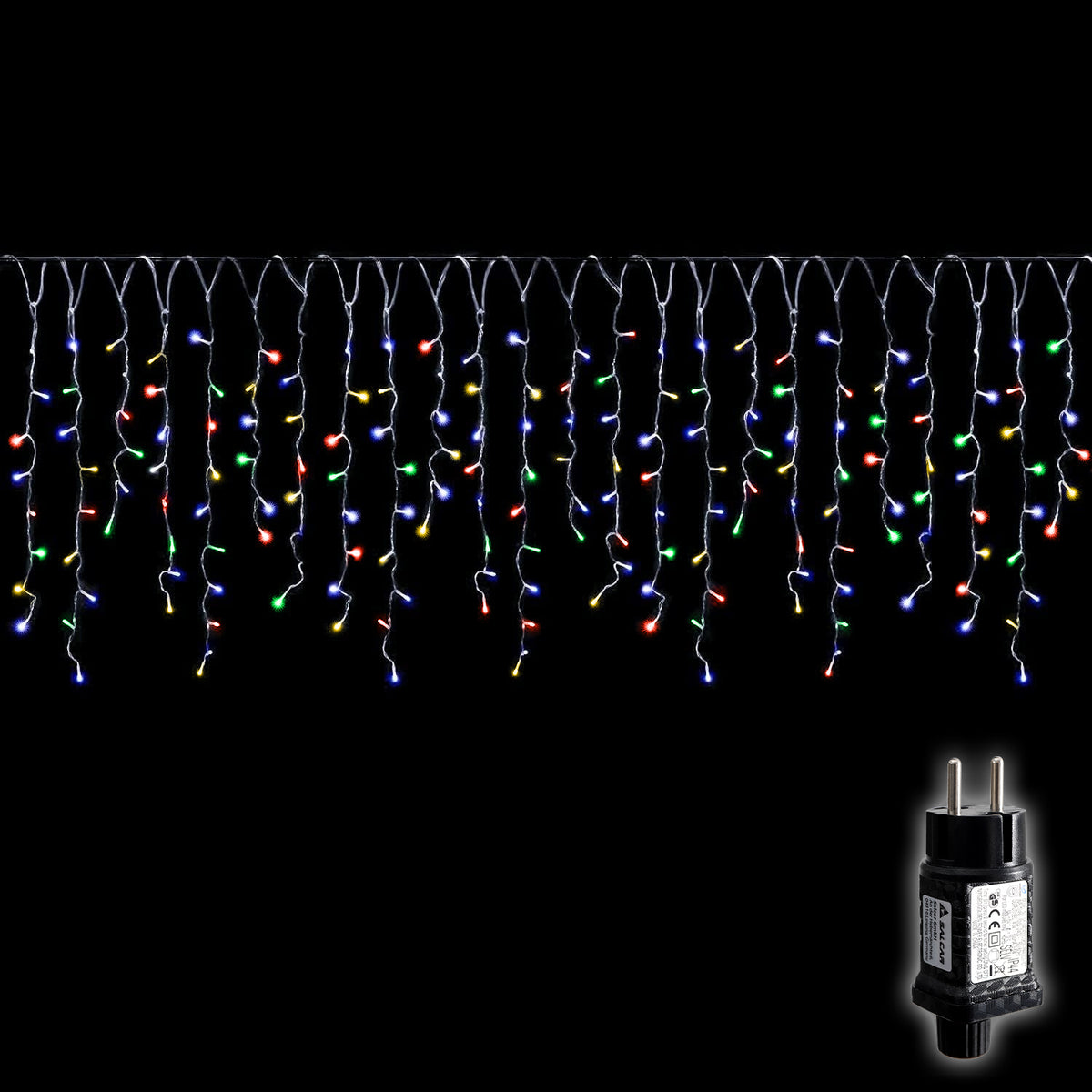 Salcar 2m/5m/10m LED Eisregen Lichterkette, 80/200/400 LEDs, 31V GS-zertifizierte Stromversorgung