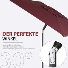 Sekey 180 x 130 cm balcony umbrella rectangular, sun protection UV50+