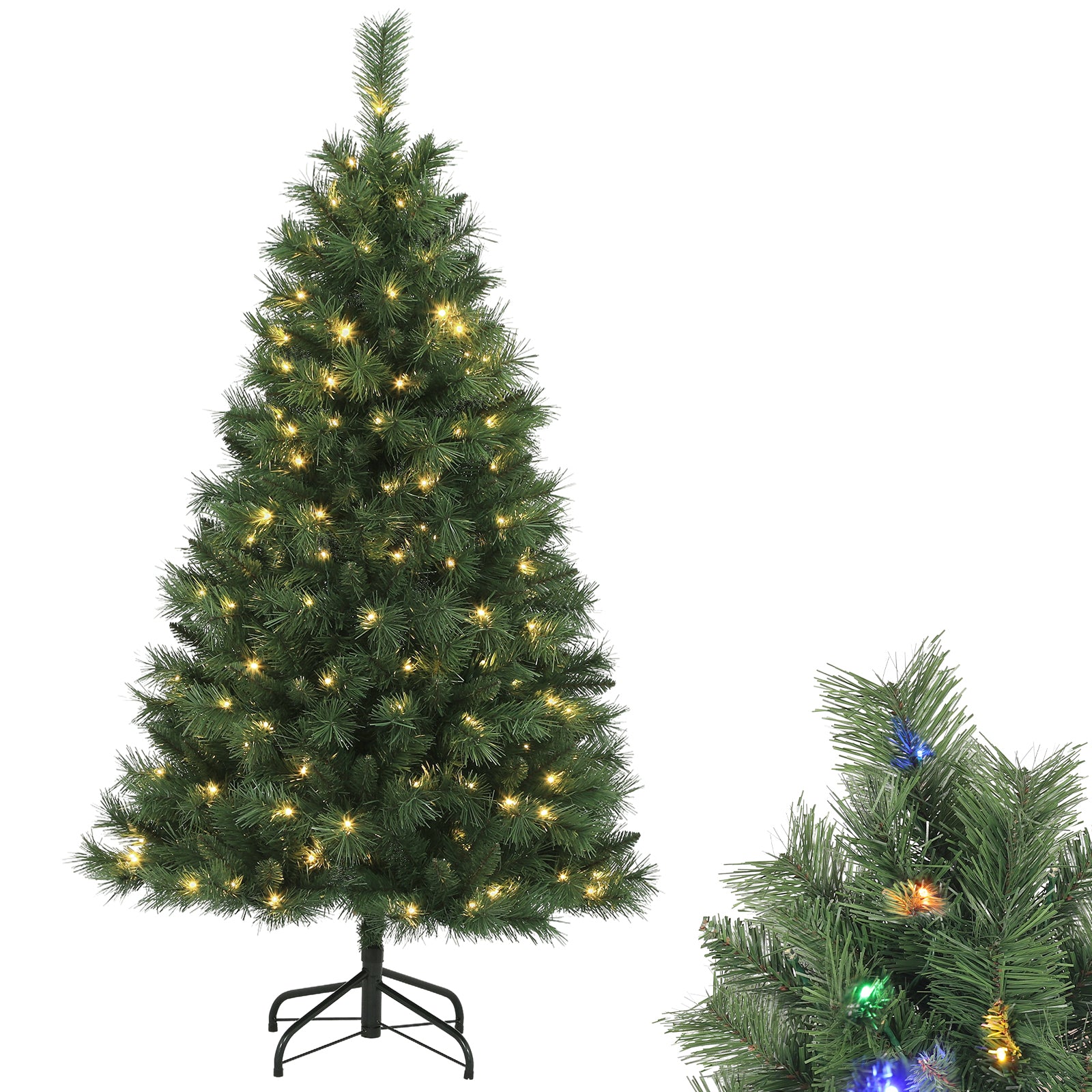 Salcar 180/210/240cm Künstlicher Weihnachtsbaum mit LED, mit 580/868/1168 Spitzen und 250/380/450 LEDs