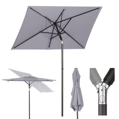 Sekey 180 x 130 cm balcony umbrella rectangular, sun protection UV50+