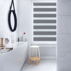 Sekey Doppelrollo ohne Bohren oder mit Bohren, Grau