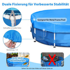 Sekey Poolabdeckung  aus 420D Oxford, Blau