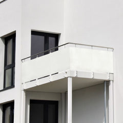 Sekey balcony privacy screen made of 100% polyester, white