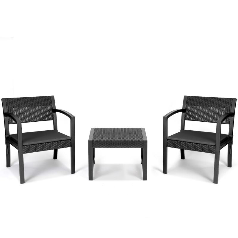 Sekey 3-piece garden furniture set, 2 garden chairs and garden table