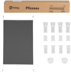 Sekey Plissee ohne Bohren, Dunkelgrau