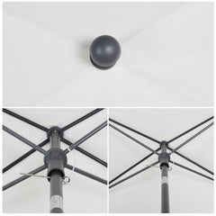 Sekey 200 x 125 cm balcony umbrella rectangular with protective cover, sun protection UV50+