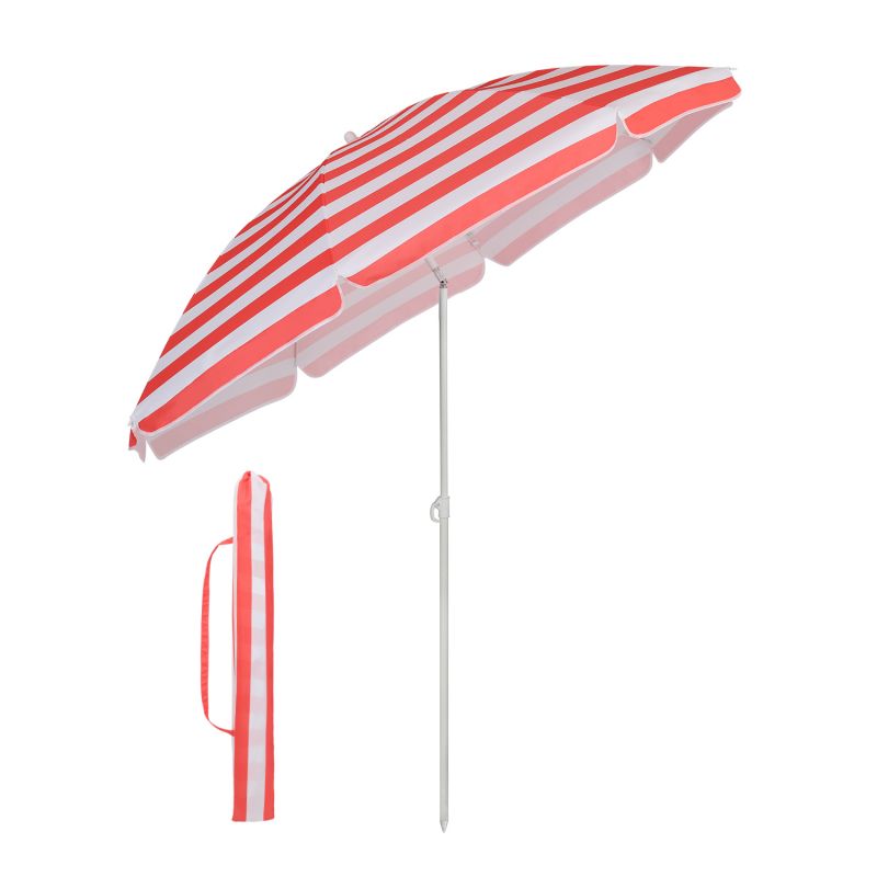 Sekey ∅ 160 cm beach umbrella with protective cover, sun protection UV25+