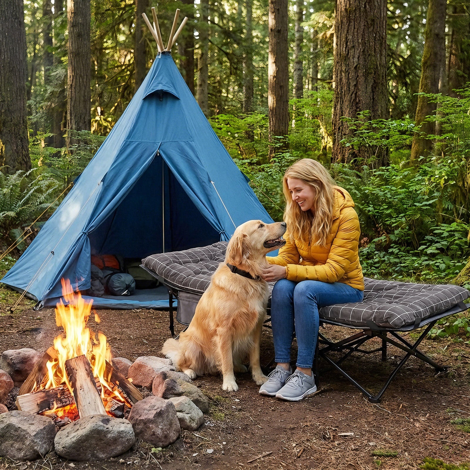 Sekey Feldbett Klappbar mit Matratze 190 × 71 cm – Campingbett bis 200 – sekeymall