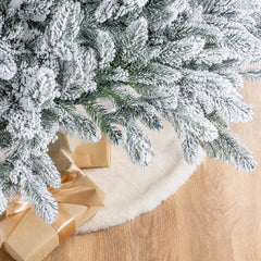 Salcar Halb-Weihnachtsbaum mit Schnee 180/210 cm – Künstlicher Christbaum aus 100 % PE