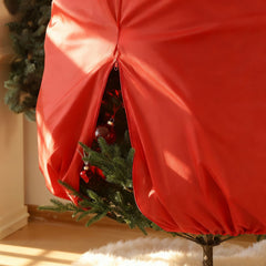 Salcar SALCAR Weihnachtsbaum Aufbewahrung 138 × 185 cm – Weihnachtsbaumtasche für Bäume bis 2,4 m, mit Schnallen, Kordelzug & Kartenschlitz, Wasserdicht & Reißfest