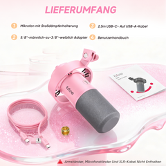 FIFINE Dynamisches XLR & USB Studio Mikrofon – Profi Podcast Mikrofon für PC, Mac, PS4/PS5, Streaming, Gaming & Aufnahmen mit Nierencharakteristik und DSP-Funktionen,K688