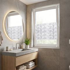 Sekey Plissee ohne Bohren – Lichtschutz Rollo Klemmfix aus Vliesstoff für Fenster & Türen, in grauer Marmoroptik