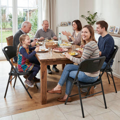 Sekey Klappstuhl Holzmaserung – Klappbare Gartenstühle für Balkon, Terrasse & Garten (2er, 4er & 6er Sets)