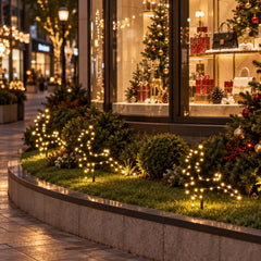 Salcar LED Rentier Garten Deko 30 cm – 3er Set Weihnachtsleuchten mit 8 Lichtmodi