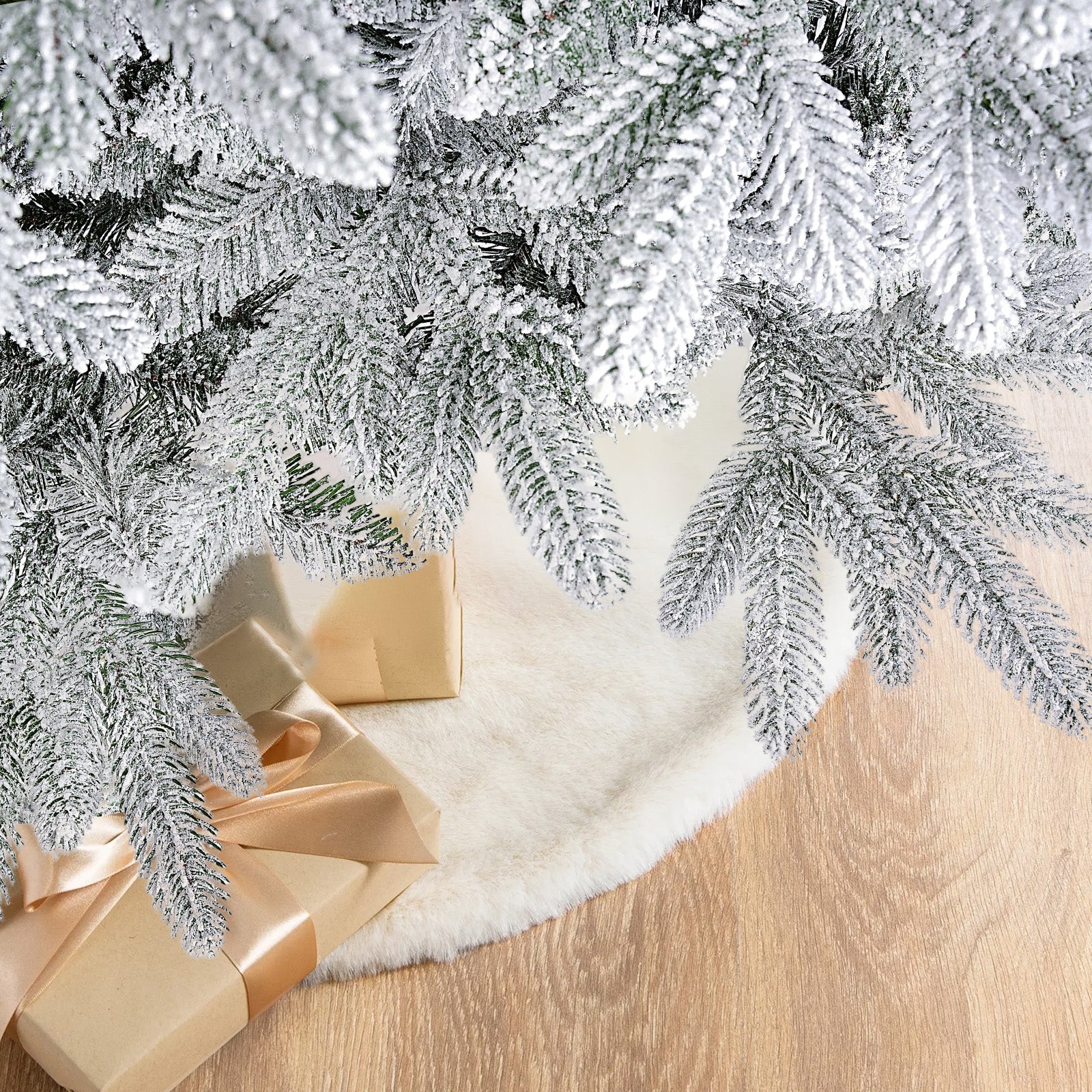 SALCAR Künstlicher Weihnachtsbaum mit Schnee – Realistischer Tannenbaum aus PE & PVC, naturgetreu, schwer entflammbar, stabiler Metallständer, einfacher Aufbau, wiederverwendbar