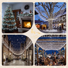 Salcar LED Lichterkette 5 m mit 50 LEDs, Kaltweiß, 8 Lichtmodi & Memory, 4,5 V Niedervolt, Weihnachtsbeleuchtung für Innen & Außen