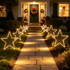 Salcar 3/6 piece set LED solar garden lights with star