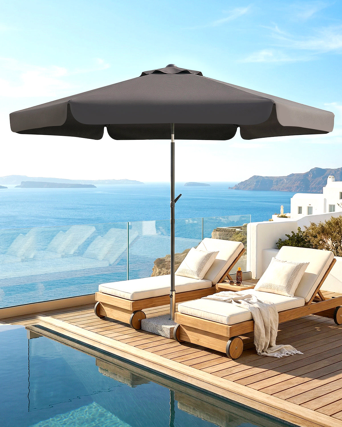 sonnenschirm camping Sekey Sonnenschirm Ø200 cm rund mit Kurbel & Knickfunktion – Balkon So – sekeymall