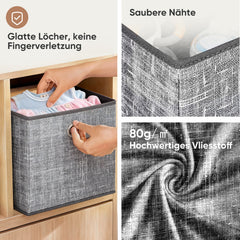 Sekey Aufbewahrungsboxen 6er Set – Faltbare Stoffboxen 30 × 30 × 30 cm, stabil & vielseitig für Regale und Schränke