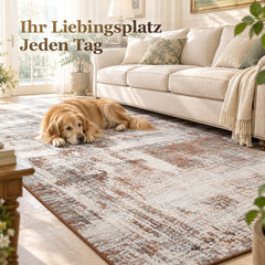 Sekey Waschbarer Kurzflor Teppich Vintage – Rutschfest & OEKO-TEX Zertifiziert