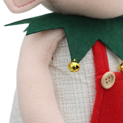 Salcar Weihnachtsfigur Junge – Verstellbare Standfigur 48–70 cm mit Teleskopbeinen, Weihnachtsdeko für Kamin, Tisch & Fensterbank