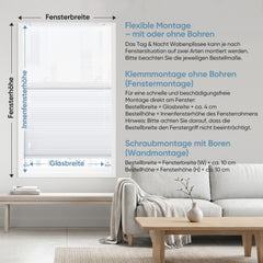 Sekey Wabenplissee Day & Night – Verdunkelung ohne Bohren, verspannt, Lichtschutz & Energiesparend