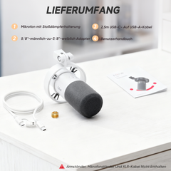 FIFINE Dynamisches XLR & USB Studio Mikrofon – Profi Podcast Mikrofon für PC, Mac, PS4/PS5, Streaming, Gaming & Aufnahmen mit Nierencharakteristik und DSP-Funktionen,K688