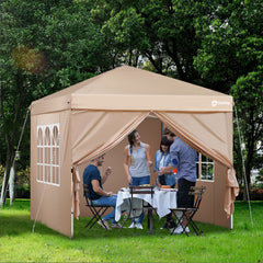 Sekey 3x3 m folding gazebo with 4 side panels and 4 sandbags