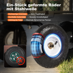 Sekey 3-in-1 Bollerwagen 500 kg – Gartenwagen mit abnehmbaren Seitenwänden & 10-Zoll-Gummireifen, leise & rostfrei, schnelle Montage in 8 Minuten, Plattform- & Transportwagen