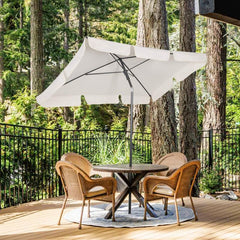 Sekey 200 x 125 cm balcony umbrella rectangular with protective cover, sun protection UV50+